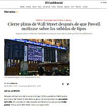 Cierre plano de Wall Street despus de que Powell matizase sobre las subidas de tipos